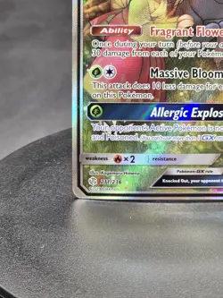 Pokemon TCG Vileplume GX 211/236 ( Full Art ) Cosmic Eclipse Rare Card - Image 4