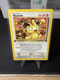 Meowth 1st Edition 62/82 Team Rocket Pokemon Card NM Vintage WOTC - Image 1