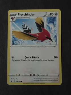 Pokemon TCG Card Fletchinder 139/203 Evolving Skies NM/M - Image 1