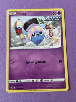 POKEMON CARD - Inkay 069/198 - Common - Chilling Reign - NM - Image 1