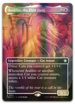 Arahbo, the First Fang (Borderless) (Mana Foil) #363 NM Foundations Magic MTG - Image 1