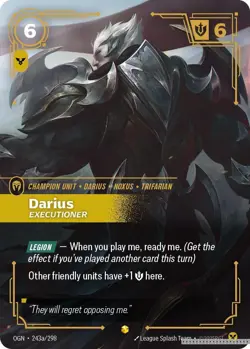 Darius - Executioner (Alternate Art) [OGN - 243a/298] - NM [Foil] TCG Riftbound - Image 1