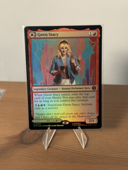 Gwen Stacy (FOIL) Marvel's Ghost Spider-Man M0078 NM MTG SPM Magic TCG MYTHIC - Image 2