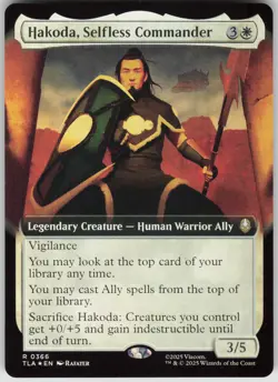 MTG Hakoda Selfless Commander Extended Art Foil NM Avatar Airbender Magic 366 - Image 1