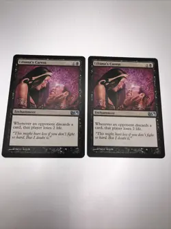 Liliana's Caress X2 Core Set 2011 M11 MTG Magic The Gathering BOTH MINT - Image 1