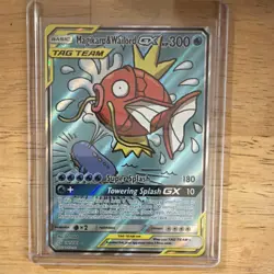 Pokemon Magikarp & Wailord GX Full Art TAG TEAM Ultra Rare Holo 161/181 Team Up - Image 1