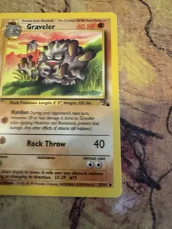 Pokemon Graveler Fossil 37/62 1999 WOTC LP Vintage - Image 4