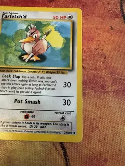 Pokemon Farfetch’d Base Set 27/102 LP Vintage WOTC 1999 - Image 3