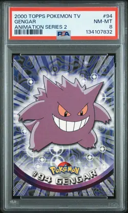 2000 Topps Pokemon TV, GENGAR, 94, Animation Series 2, PSA 8, NM-MINT - Image 1