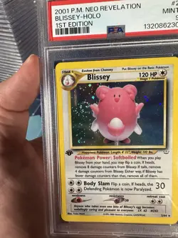 Pokemon 2001 Blissey 1st Holo + Swirl! 2/64 Neo PSA 9 - Image 4