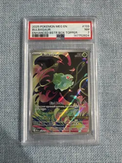 PSA 7 - 2025 Bulbasaur - (Mega Evolution Stamped) 133/132 Holo Pokemon - Image 1