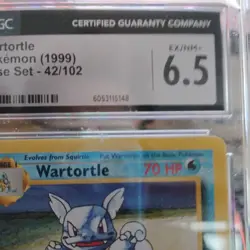 Wartortle Base Set 42/102 Uncommon Pokemon Card Unlimited Edition NM - Image 2