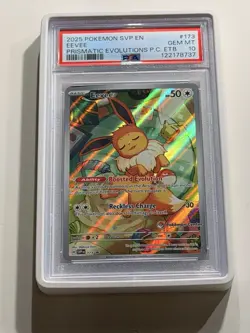🔥Pokemon SVP English Prismatic Evolutions Eevee PC ETB 173 PSA 10💎 - Image 1