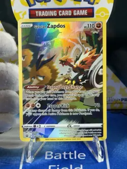 Pokemon Galarian Zapdos Black Star Promo Crown Zenith SWSH283 MINT-NM 2023 TCG - Image 1