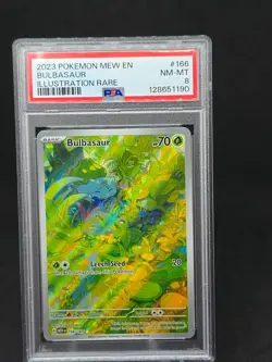 2023 Pokemon SV Pokemon 151 166/165 Bulbasaur Special Illustration Rare PSA 8 - Image 1