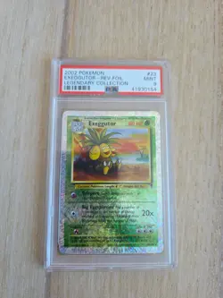 2002 POKEMON LEGENDARY COLLECTION #23 EXEGGUTOR-REVERSE FOIL PSA 9 - Image 1