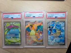 2023 Pokemon 151 Venusaur Charizard Blastoise 182 183 184 PSA 8 9 - Image 1