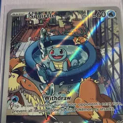 Pokemon Squirtle Illustration Rare 148/142 Sv07 Stellar Crown Holo English 2024 - Image 2