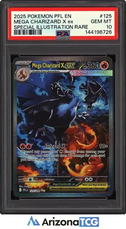 Pokemon 2025 Mega Charizard X ex 125/094 SIR Phantasmal Flames GEM MINT PSA 10 - Image 1