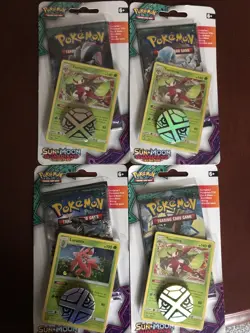 Pokemon Sun & Moon Guardians Rising Blister Lurantis Tsareena Artwork Set 4 Pack - Image 2