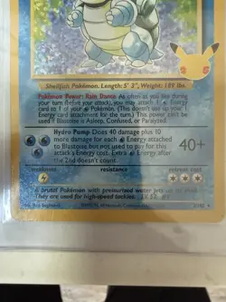 Blastoise 2/102 Base Set Holo Rare Stage 2 Shellfish Pokemon TCG English - Image 3