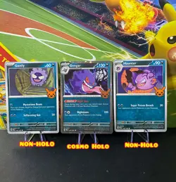 Gengar 057/091 Cosmo Holo, Gastly & Haunter Non-Holo Pokemon Trick or Trade 2024 - Image 1