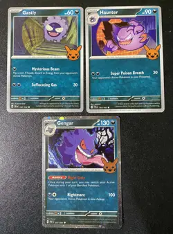 Gengar 057/091 Cosmo Holo, Gastly & Haunter Non-Holo Pokemon Trick or Trade 2024 - Image 3