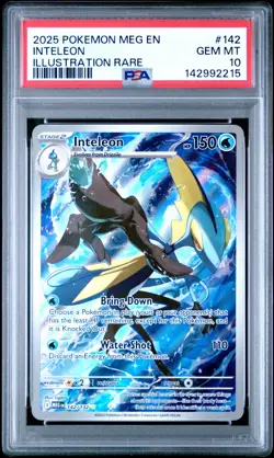 Inteleon #142/132 Illustration Rare Mega Evolutions PSA 10 Gem Mint Pokemon TCG - Image 1