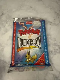 Pokemon Booster Pack Eevee Thunderbolt Funskool India 2004 Sealed - Image 1