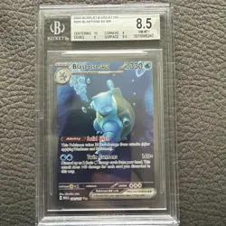 2836 Blastoise ex 2023 English Pokemon Scarlet Violet 151 #200 SIR BGS 8.5 - Image 1