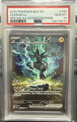 2025 POKEMON BLK EN-BLACK BOLT SPECIAL ILLUSTRATION RARE #166 ZEKROM EX PSA 10 - Image 1
