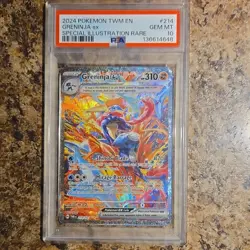 Pokemon Greninja EX Special Illustration Rare Holo Sv06 214/167 310HP PSA 10 - Image 1