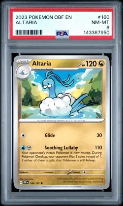 2023 POKEMON OBF EN-OBSIDIAN FLAMES #160 ALTARIA PSA 8 - Image 1