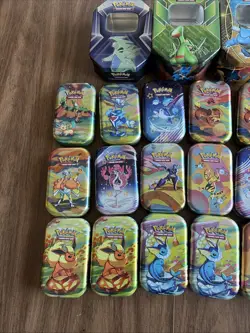 Empty Pokemon Tin Lot (21 Tins) - Image 2