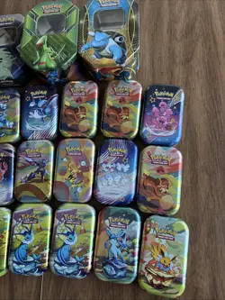 Empty Pokemon Tin Lot (21 Tins) - Image 3