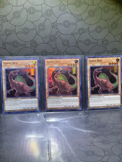 Yu-Gi-Oh! TCG 3x Giant Rex BLLR-EN027 Ultra Rare 1st Edition, Konami 2020 - Image 1