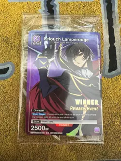 Union Arena TCG SEALED Lelouch Lamperouge UEPR/CGH-1-016 R Winner Promo!! - Image 1