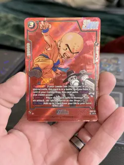 Bandai Dragon Ball Super Card Game Krillin Battle Card SBD1-051 Critical Foil - Image 1