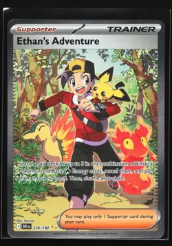 Ethan's Adventure 236/182 Destined Rivals Special Illustration Rare Pokemon Card - Image 1
