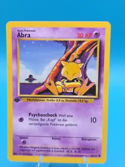 Pokemon Cards Abra 43/102 Base Set FIRST EDITION GERMAN WoTC LP - Image 1