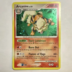 Pokemon Arcanine 1/111 Rising Rivals Holo Rare Stage 1 100 HP 2009 English Card - Image 1