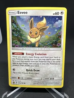 Pokemon TCG Sun & Moon Eevee 101a/149 Alternative Alt Art Cosmos Holo Promo Card - Image 2