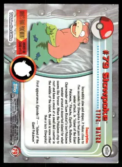 Pokemon Cards Slowpoke #79 Topps Trading Cards Series 2 LP *3 - Image 2