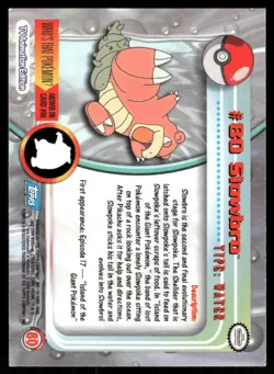 Pokemon Cards Slowbro #80 Topps Trading Cards Series 2 LP *2 - Image 2