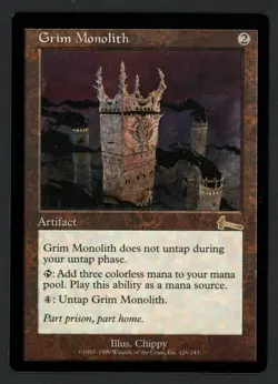 ***Grim Monolith (Edge Indent)*** MTG Urza's Legacy Magic Kid Icarus - Image 1