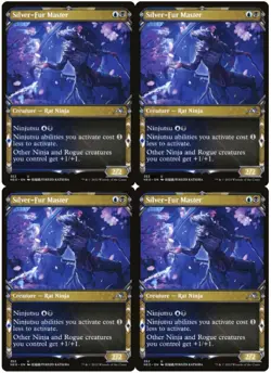 MTG Silver-Fur Master x4 Showcase Kamigawa: Neon Dynasty Uncommon NM Playset - Image 1