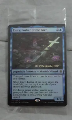 Emry, Lurker of the Loch Prerelease Foil Card Rare Magic The Gathering (ELD) - Image 1