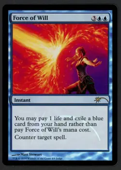 ***FOIL Force of Will Judge Promo*** MTG Promo Magic Kid Icarus - Image 1