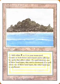 Magic the Gathering: Tropical Island Revised Edition Dual Land Reserved List - Image 1