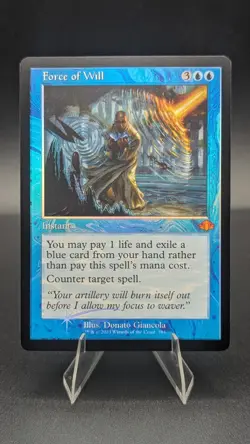 MTG Force of Will Foil Dominaria Remastered #284 Retro Mythic Pack Fresh Mint 🔥 - Image 1